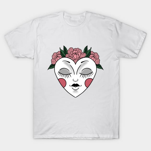 Floral Mask T-Shirt by marissafv